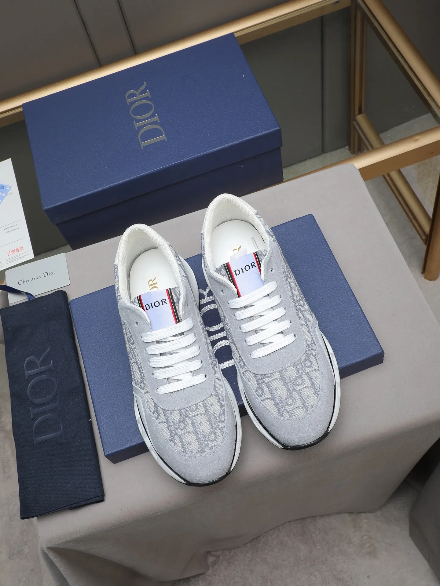 PP460 New Dior🆕The latest men's casual sports shoes, the upper is made of imported cowhide➕Dior's special material! Breathable sheepskin. The TPU blade base is lightweight and wear-resistant! Size:38-44 (45 customized)